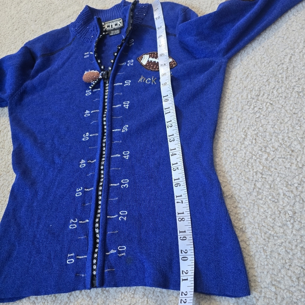 Rare BERÉK Takako Sakon Size Small Football Zip Cardigan Sweater - Picture 9 of 12